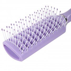 Расческа для волос скелетная, 23х4,5 см, продувная, фиолетовая/черная MONTE VITA, 457420