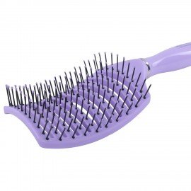 Расческа для волос скелетная, 25х7,5 см, продувная, фиолетовая/черная MONTE VITA, 457421