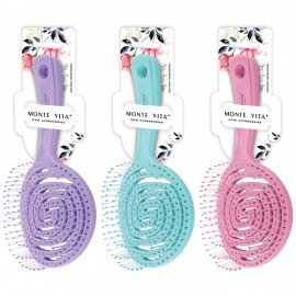 Расческа для волос массажная 18х8 см, цвета АССОРТИ MONTE VITA, 457423