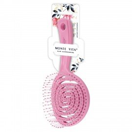 Расческа для волос массажная 18х8 см, цвета АССОРТИ MONTE VITA, 457423