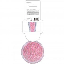 Расческа для волос массажная 20х8,5 см, с блестками прозрачный/розовый MONTE VITA, 457424