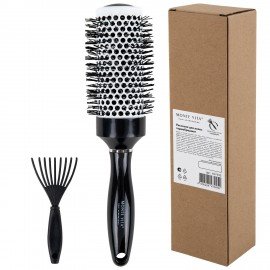Расческа для волос термобрашинг 26,5х7х4,5 см, круглая+щетка для чистки В ПОДАРОК MONTE VITA, 457433
