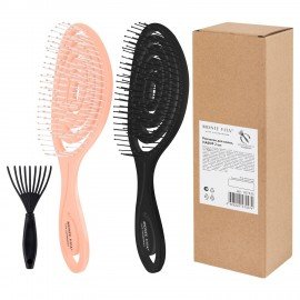Расческа для волос массажная 23х6,5 см, НАБОР 2 шт+щетка для чистки В ПОДАРОК MONTE VITA, 457435