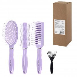 Расческа для волос НАБОР 3 шт + щетка для чистки В ПОДАРОК MONTE VITA, 457436