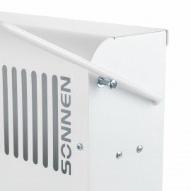 Обогреватель-конвектор SONNEN MINI-1500.2, 1500 Вт, вешалка, Х-образный нагревательный элемент, белый, сделано в России, 457631