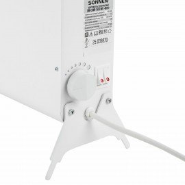 Обогреватель-конвектор SONNEN MINI-1500.2, 1500 Вт, вешалка, Х-образный нагревательный элемент, белый, сделано в России, 457631