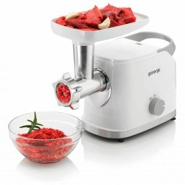 Мясорубка GORENJE MG1802SJW, 1800 Вт, производительность 2,1 кг/мин, 7 насадок, реверс, белый