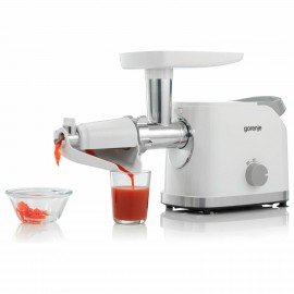 Мясорубка GORENJE MG1802SJW, 1800 Вт, производительность 2,1 кг/мин, 7 насадок, реверс, белый