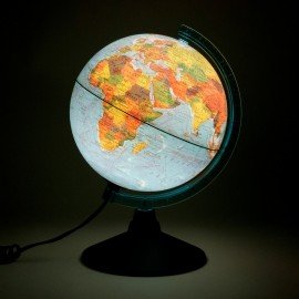 Глобус интерактивный + очки VR, физический / политический, GLOBEN, 21 см, с подсветкой, INT12100298