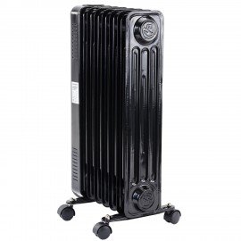 Обогреватель масляный BRASSON BOR-9 TOUCH, 2000 Вт, сенсорное управление, 9 секций, пульт ДУ, таймер, блокировка от детей, черный, 457778