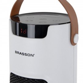 Тепловентилятор колонный керамический BRASSON BTH-26GR, 2000Вт, сенсорное управление, пульт ДУ, 3 режима работы, таймер, 457782