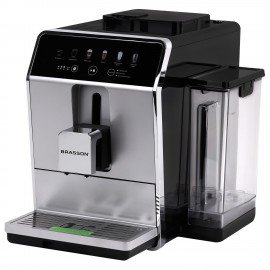 Кофемашина автоматическая BRASSON ACM-1592A, дисплей, автокапучинатор,6 напитков, итальянская помпа, выбор крепости, 1450 Вт, 20 бар, 457886