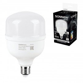 Лампа светодиодная SONNEN EXTRA, 30 (250) Вт, Е27, цилиндр, нейтральный белый, 30000 ч, LED Т100-30W-4000-Е27, 457915