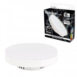 Лампа светодиодная SONNEN EXTRA, 15 (130) Вт, GX53, таблетка, нейтральный белый, 30000 ч, LED 15W-4000-GX53, 457935