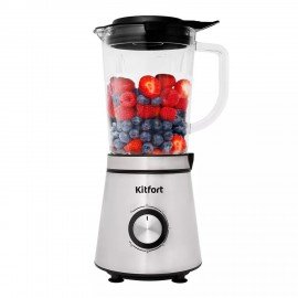 Блендер стационарный KITFORT КТ-3021, 1000Вт, 5 скоростей, чаша 1,5л, металл, черный/