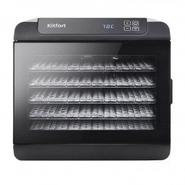 Сушилка для овощей KITFORT КТ-1905, 500Вт, 12 поддонов, электронное управление, черна