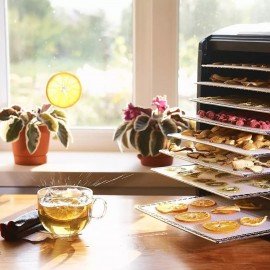 Сушилка для овощей KITFORT КТ-1908, 700Вт, 18 поддонов, электронное управление, черна