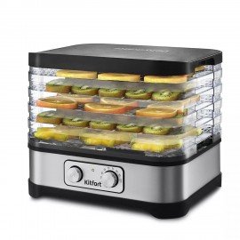 Сушилка для овощей KITFORT КТ-1912, 250Вт, 5 поддонов, механическое управление, черна