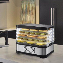 Сушилка для овощей KITFORT КТ-1912, 250Вт, 5 поддонов, механическое управление, черна