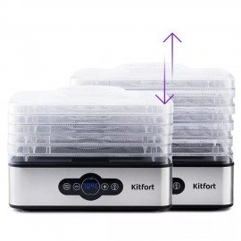 Сушилка для овощей KITFORT КТ-1914, 240Вт, 5 поддонов, электронное управление, черная
