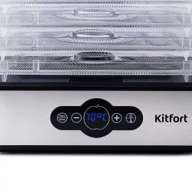 Сушилка для овощей KITFORT КТ-1914, 240Вт, 5 поддонов, электронное управление, черная