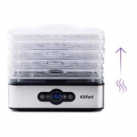 Сушилка для овощей KITFORT КТ-1914, 240Вт, 5 поддонов, электронное управление, черная