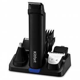 Триммер 4в1 KITFORT КТ-3140-3, 6 насадок, 20 установок длины 0,5-20мм, беспроводной,черный