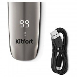 Электробритва сетчатая KITFORT KT-3111, 2 насадки, аккумулятор, сухое бритье, черная/, KT-4138