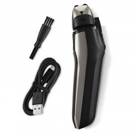 Электробритва сетчатая KITFORT KT-3111, 2 насадки, аккумулятор, сухое бритье, черная/, KT-4138