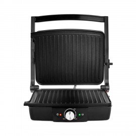 Электрогриль KITFORT KT-1656, 2000 Вт, фиксированные панели, регулировка температуры, серебристый