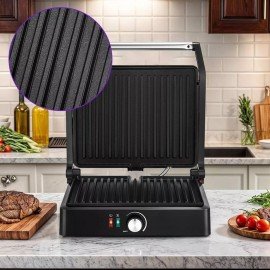Электрогриль KITFORT KT-3662, 2000 Вт, фиксированные панели, регулировка температуры,, КТ-3662