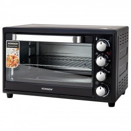 Мини-печь электрическая SONNEN EO-HL33, 1800 Вт, 33 л, 3 режима нагрева, таймер, механическое управление, черная, 458305