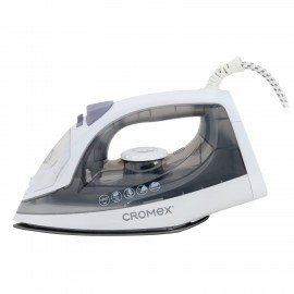 Утюг паровой CROMEX SI-103, 1800Вт, антипригарное покрытие, паровой удар, вертикальное отпаривание, самоочистка, серый/белый, 458314