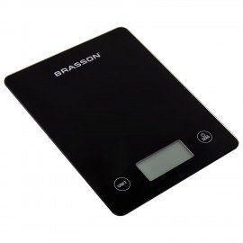 Весы кухонные УМНЫЕ BRASSON KS-22D, до 10кг, КБЖУ, приложение, стекло, черные, 458446