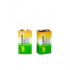 Батарейка аккумуляторная GP ReEnergy Ni-Mh 1 шт Крона (20R8H 9V) 200 mAh, 20R8HRGY-2C, 20R8HRGY-2CRCB1