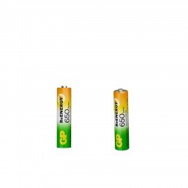 Батарейки аккумуляторные GP ReEnergy Ni-Mh мизинчиковые КОМПЛЕКТ 2 шт ААА (HR03) 650, 65AAAHCRGY-2CRC