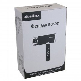 Фен для волос настенный KSITEX F-2000B JET, 2000Вт пластик 2 скорости 2 температурных
