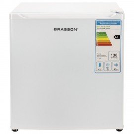 Холодильник компактный BRASSON (БРАССОН) RF-50White, однокамерный, общий объем 47 л, морозильная камера 5л, 49,6x45,4x44,5 см, белый, 458497