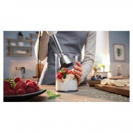 Блендер погружной BOSCH MSM4W210, 600 Вт, 1 скорость, 1 насадка, стакан, белый