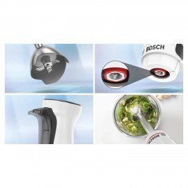 Блендер погружной BOSCH MSM4W421, 800 Вт, 1 скорость, 3 насадки, стакан, белый