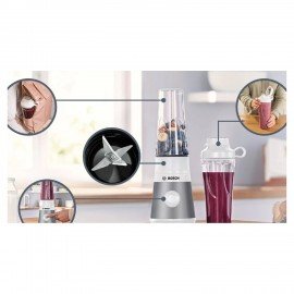 Блендер стационарный BOSCH MMB2111T, 450Вт, 1 скорость, чаша 0,6л, пластик, серебрист