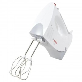 Миксер BOSCH MFQ 3540, 450Вт, 5 скоростей, 2 венчика, 2 крюка для теста, стакан, белы, MFQ3540