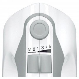 Миксер BOSCH MFQ 36480, 450Вт, 5 скоростей, 6 насадок, стакан, белый, MFQ36480