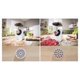 Мясорубка BOSCH MFWS420W, мощность 1900Вт, производ.2,5 кг/мин, металл. шнек, реверс,