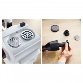 Мясорубка BOSCH MFWS420W, мощность 1900Вт, производ.2,5 кг/мин, металл. шнек, реверс,