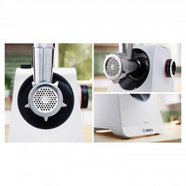 Мясорубка BOSCH MFWS420W, мощность 1900Вт, производ.2,5 кг/мин, металл. шнек, реверс,