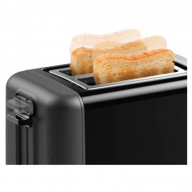 Тостер BOSCH TAT3P423, 970 Вт, 2 тоста, 5 режимов, металл, черный