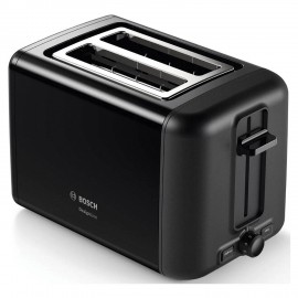 Тостер BOSCH TAT3P423, 970 Вт, 2 тоста, 5 режимов, металл, черный