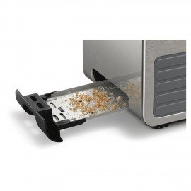 Тостер BOSCH TAT7S25, 1050 Вт, 2 тоста, 7 режимов, металл, серебристый
