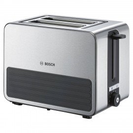 Тостер BOSCH TAT7S25, 1050 Вт, 2 тоста, 7 режимов, металл, серебристый